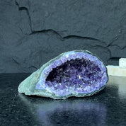 Deep Purple Amethyst Geode Cave, Perfect for Home Decor