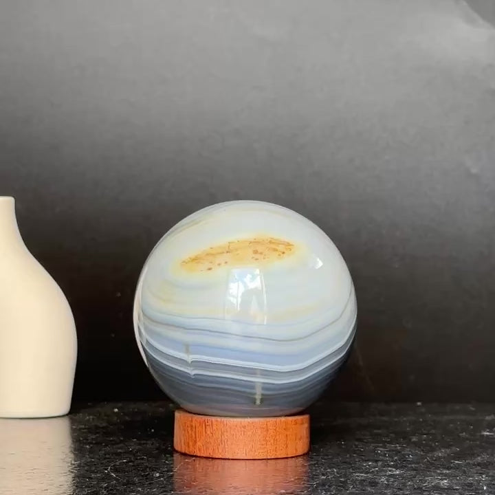 Agate sphere with agate layers, Crystal Ball 1 Lb, Large Agate sphere, Top quality crystal ball