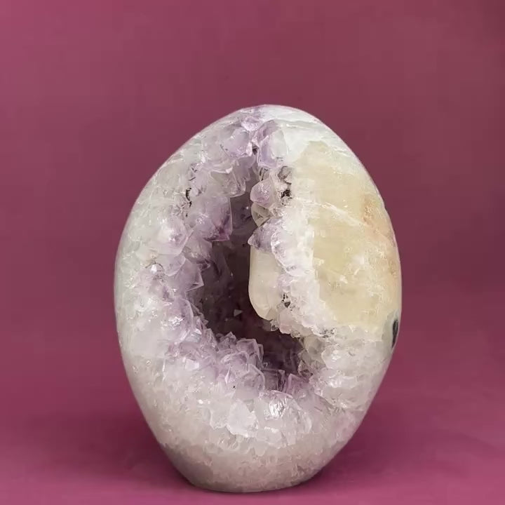 Large Uruguayan Quartz Geode Egg