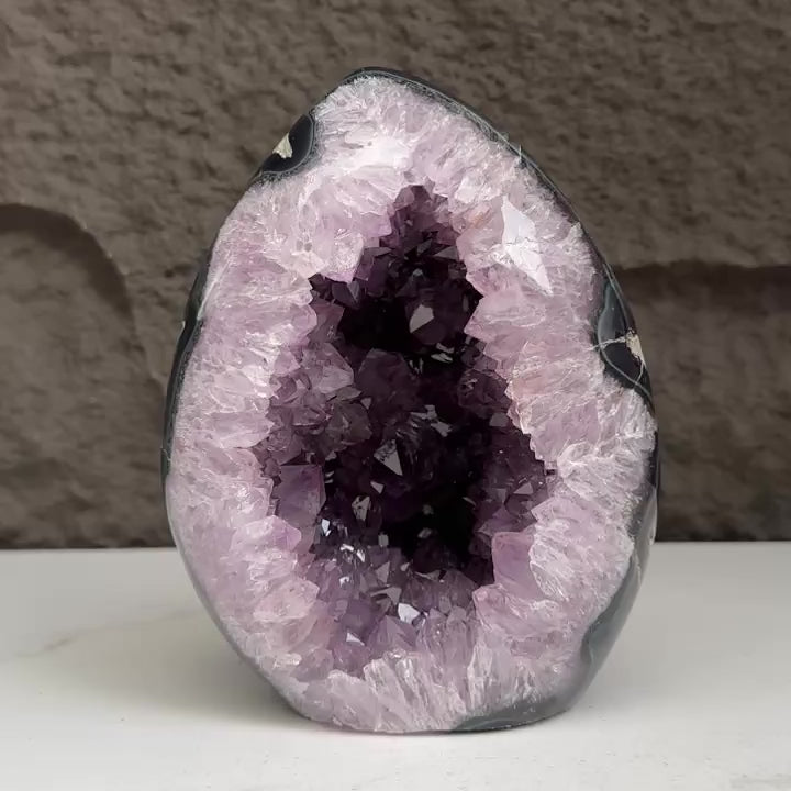 Amethyst cathedral stone for home decor, stunning AAA grade geode from Uruguay