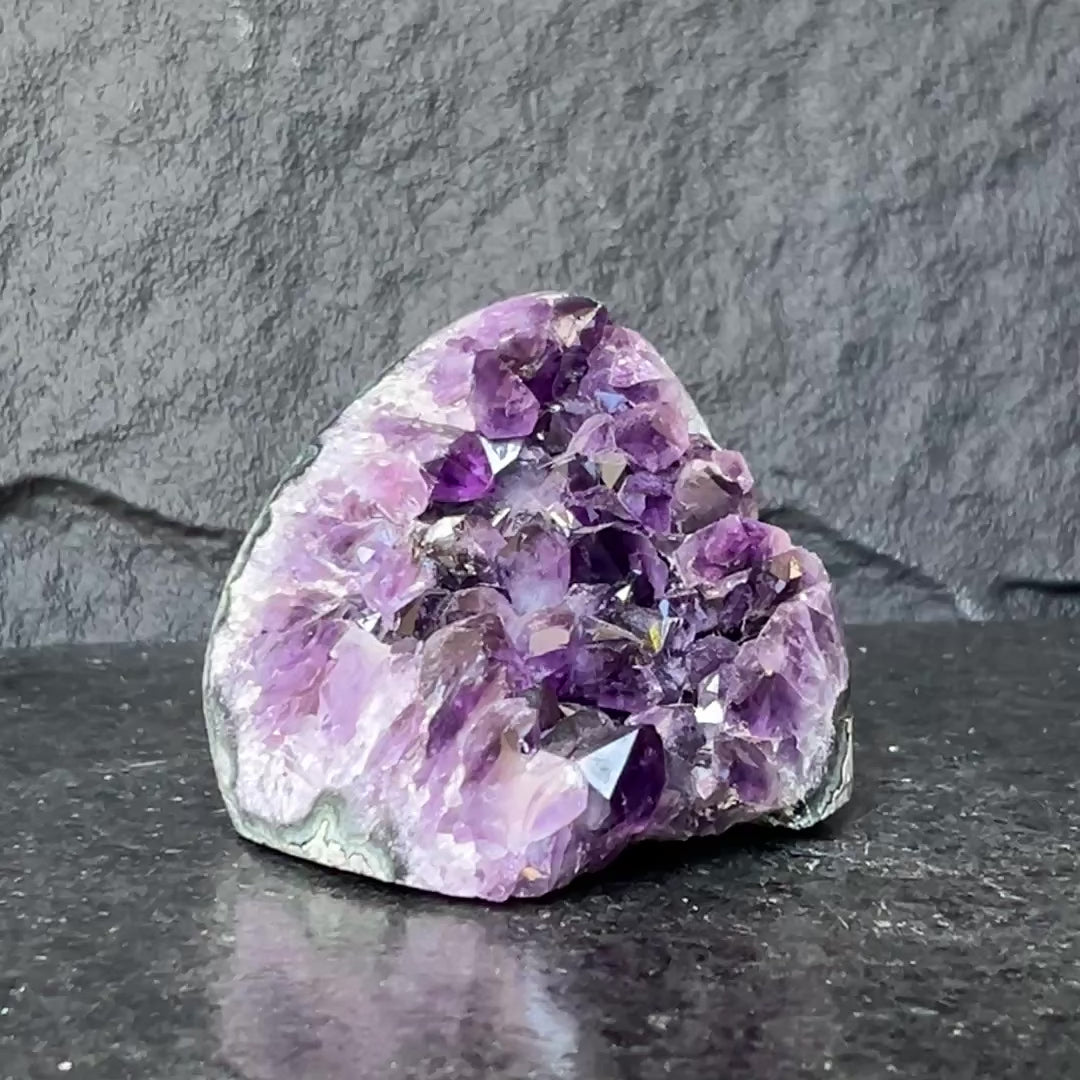 3 Lb Amethyst Cave Geode, 4.5 in tall Huge Crystal Cluster for Collectors