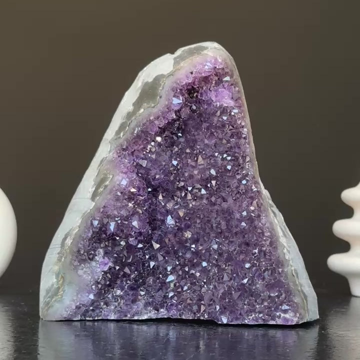 Amethyst with agate formations, amethyst cathedral