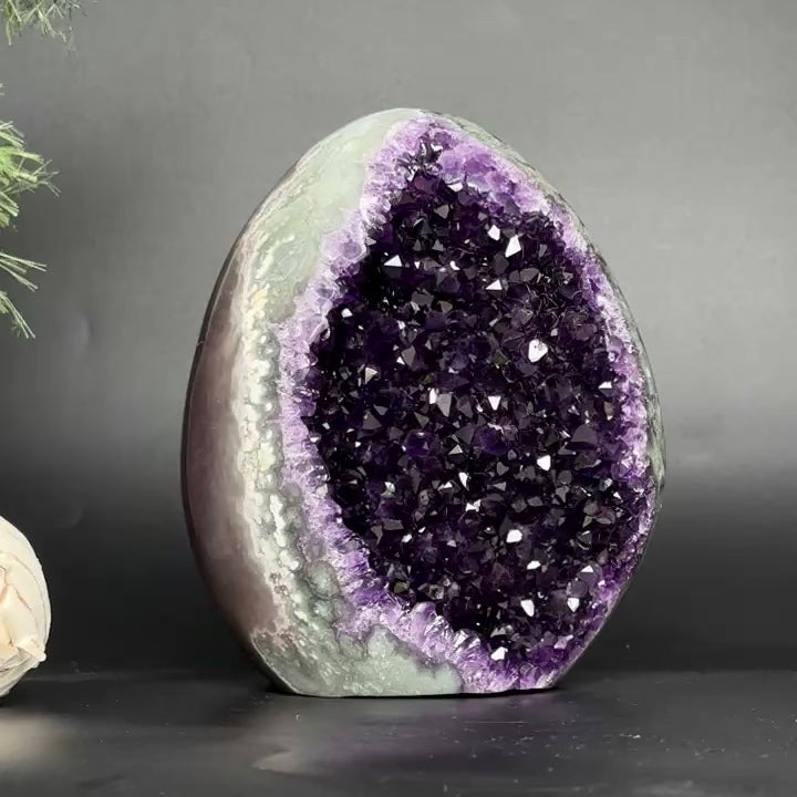 Amethyst cathedral stone for home decor, stunning AAA grade geode from Uruguay
