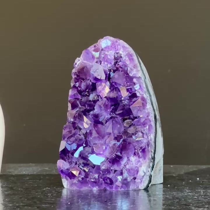 Large crystals Amethyst geode, Unique crystal cluster with FREE GIFT BOX