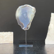 Agate Slice with metallic base included, Large Brown Agate Geode, 100% Natural Colors
