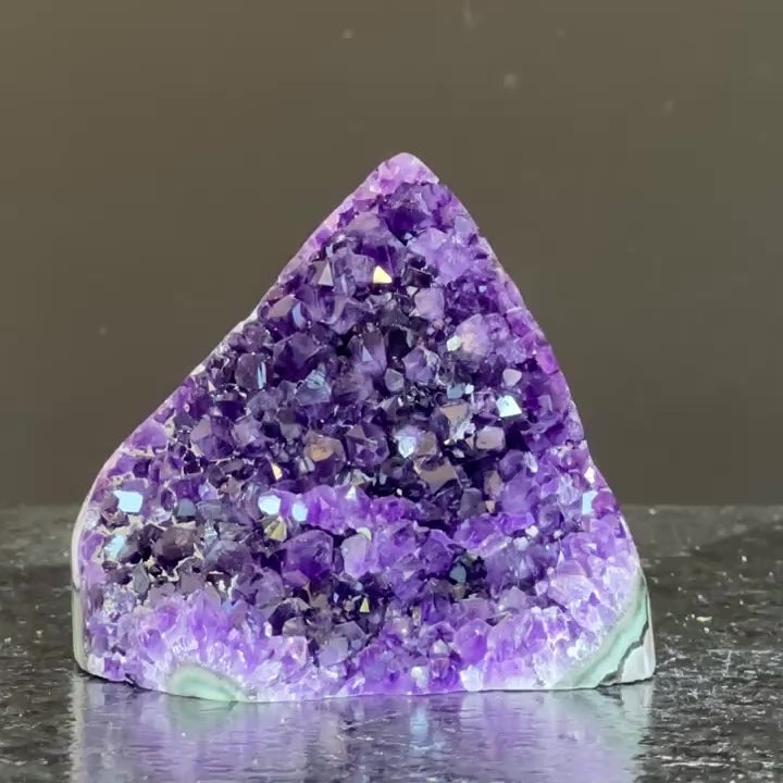 Large crystals Amethyst geode, Unique crystal cluster with FREE GIFT BOX