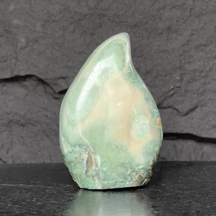 Green Gemstone, perfect trendy gift for crystal lovers, Green Jasper Flame