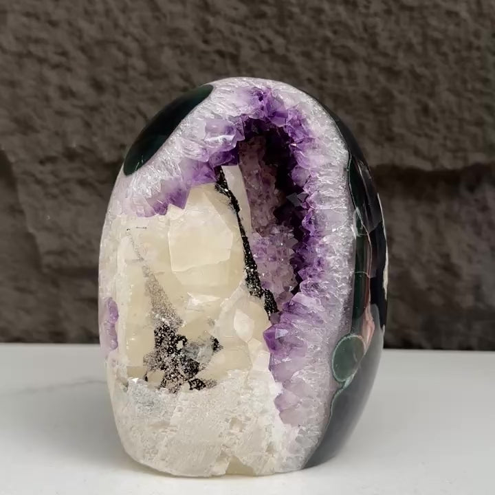 Large Uruguayan Quartz Geode Egg