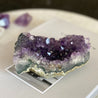 Flat amethyst, Unique raw crystal cluster
